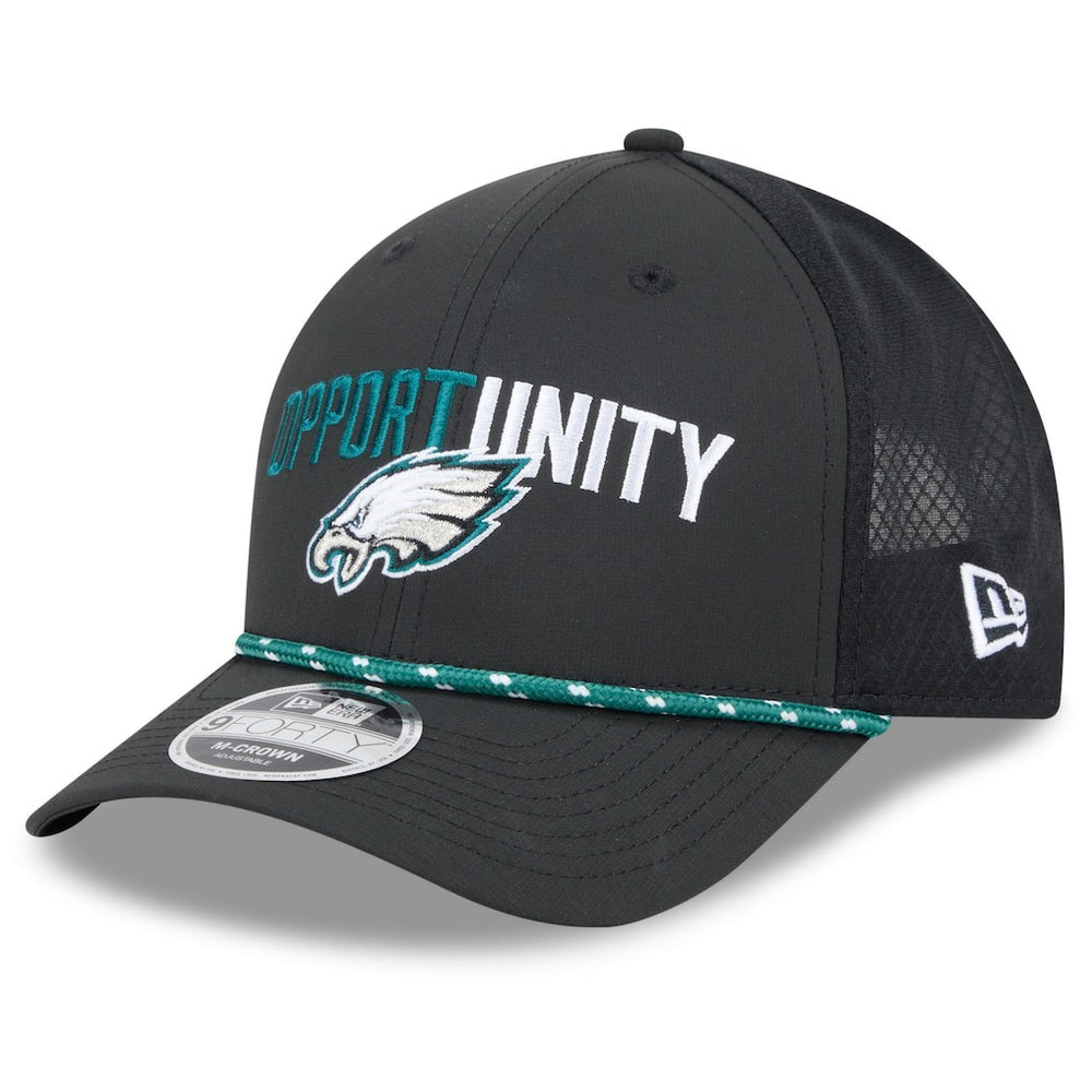 Philadelphia Eagles New Era 2025 Inspire Change 9FORTY M-Crown Adjustable Hat Black | NFL
