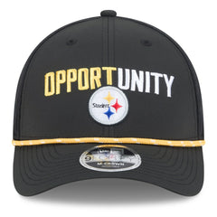 Pittsburgh Steelers New Era 2025 Inspire Change 9FORTY M-Crown Adjustable Hat Black | NFL