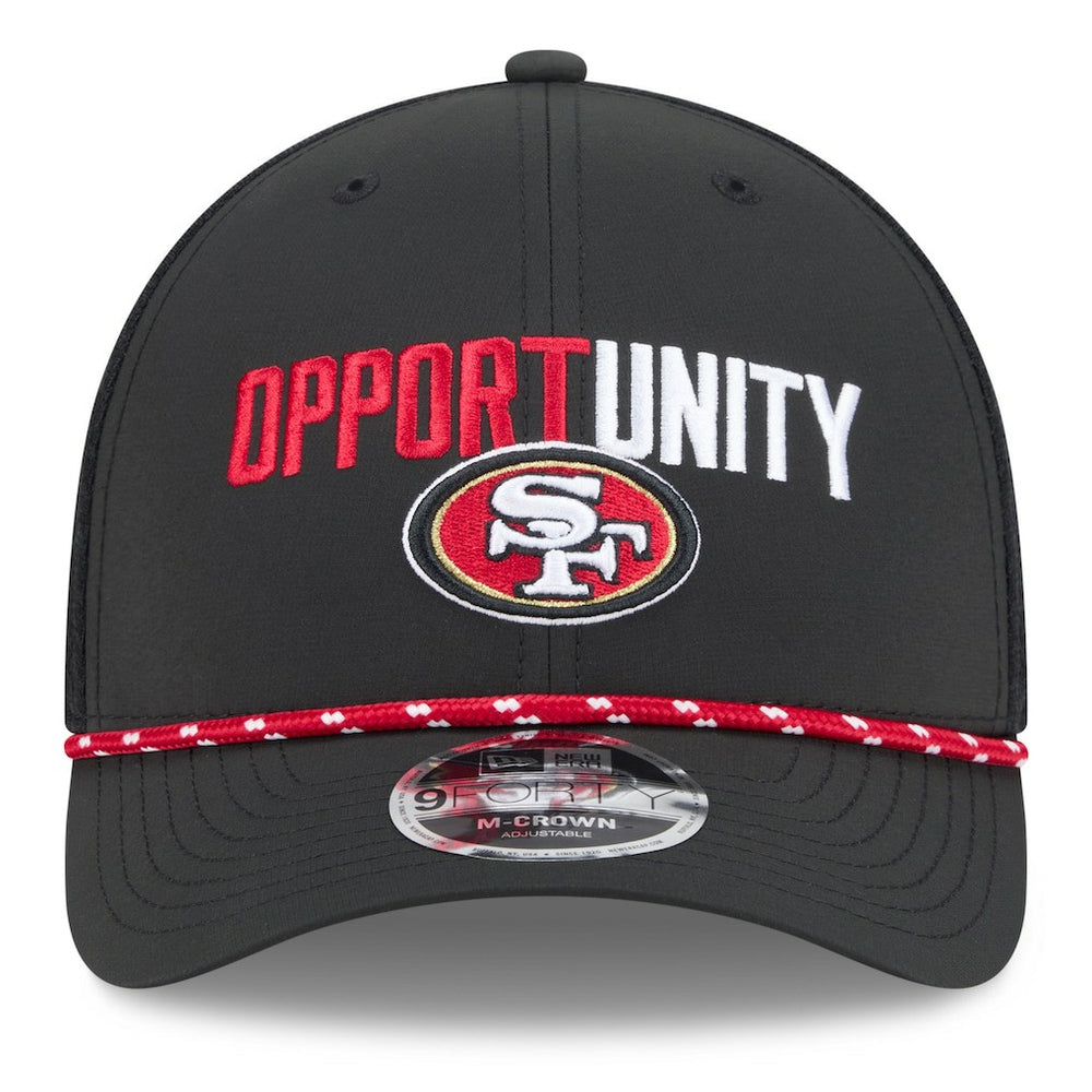 San Francisco 49ers New Era 2025 Inspire Change 9FORTY M-Crown Adjustable Hat Black | NFL