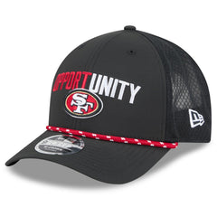 San Francisco 49ers New Era 2025 Inspire Change 9FORTY M-Crown Adjustable Hat Black | NFL