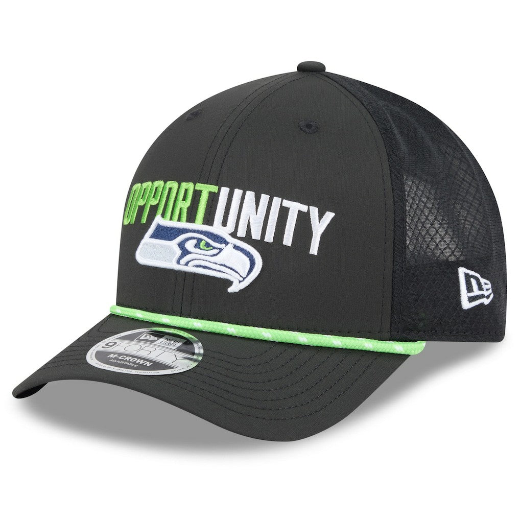 Seattle Seahawks New Era 2025 Inspire Change 9FORTY M-Crown Adjustable Hat Black | NFL
