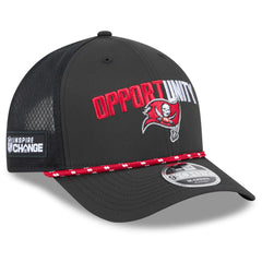 Tampa Bay Buccaneers New Era 2025 Inspire Change 9FORTY M-Crown Adjustable Hat Black | NFL