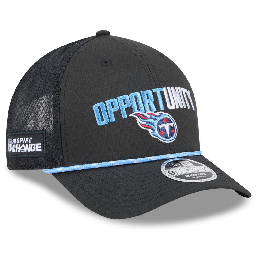 Tennessee Titans New Era 2025 Inspire Change 9FORTY M-Crown Adjustable Hat Black | NFL