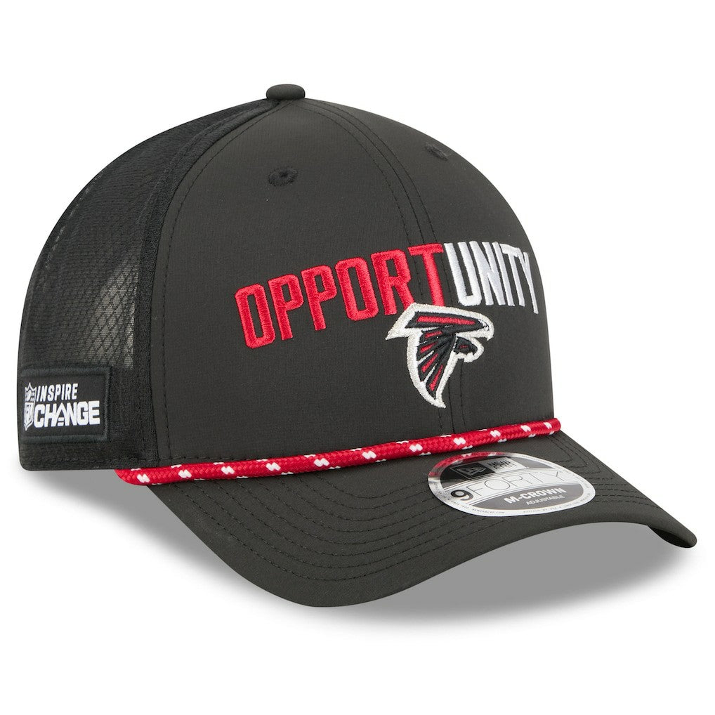 Atlanta Falcons New Era 2025 Inspire Change 9FORTY M-Crown Adjustable Hat Black | NFL