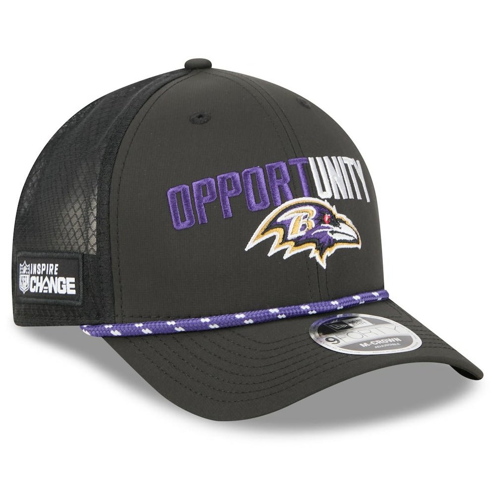 Baltimore Ravens New Era 2025 Inspire Change 9FORTY M-Crown Adjustable Hat Black | NFL