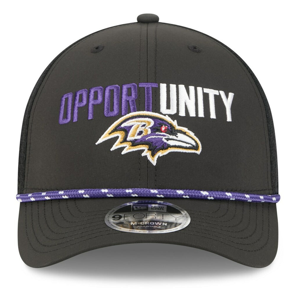 Baltimore Ravens New Era 2025 Inspire Change 9FORTY M-Crown Adjustable Hat Black | NFL