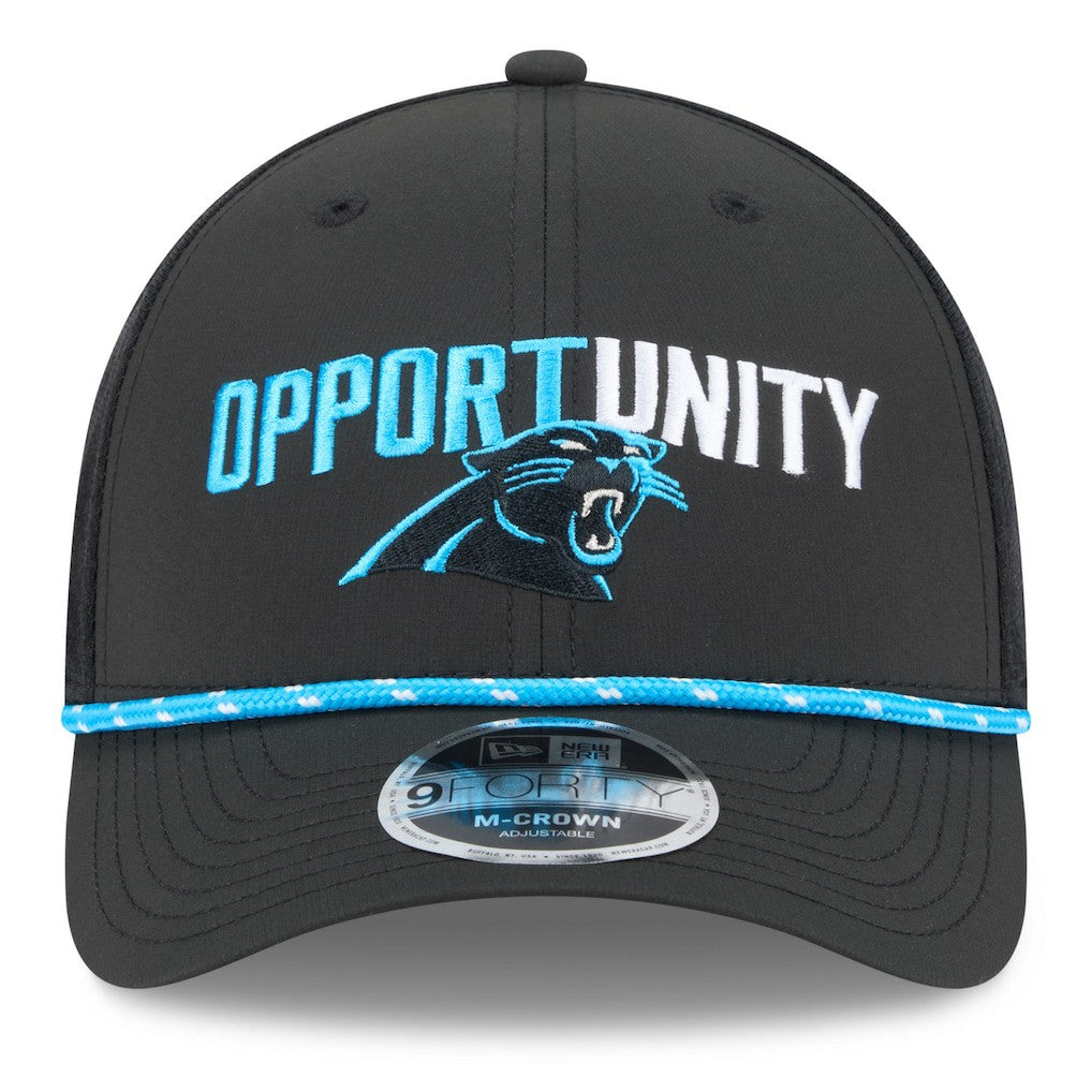 Carolina Panthers New Era 2025 Inspire Change 9FORTY M-Crown Adjustable Hat Black | NFL