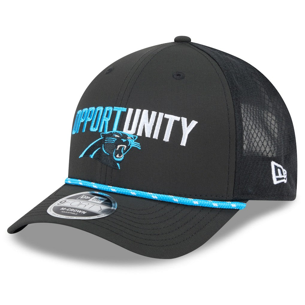 Carolina Panthers New Era 2025 Inspire Change 9FORTY M-Crown Adjustable Hat Black | NFL