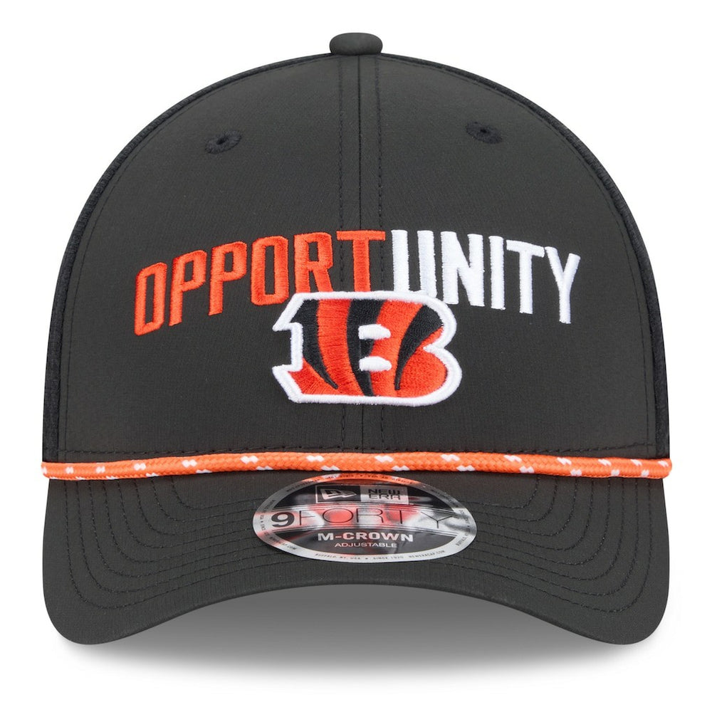 Cincinnati Bengals New Era 2025 Inspire Change 9FORTY M-Crown Adjustable Hat Black | NFL