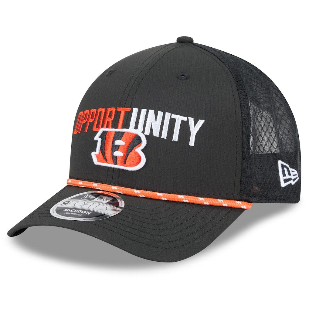 Cincinnati Bengals New Era 2025 Inspire Change 9FORTY M-Crown Adjustable Hat Black | NFL