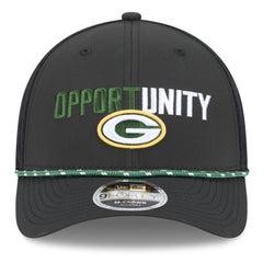 Green Bay Packers New Era 2025 Inspire Change 9FORTY M-Crown Adjustable Hat Black | NFL