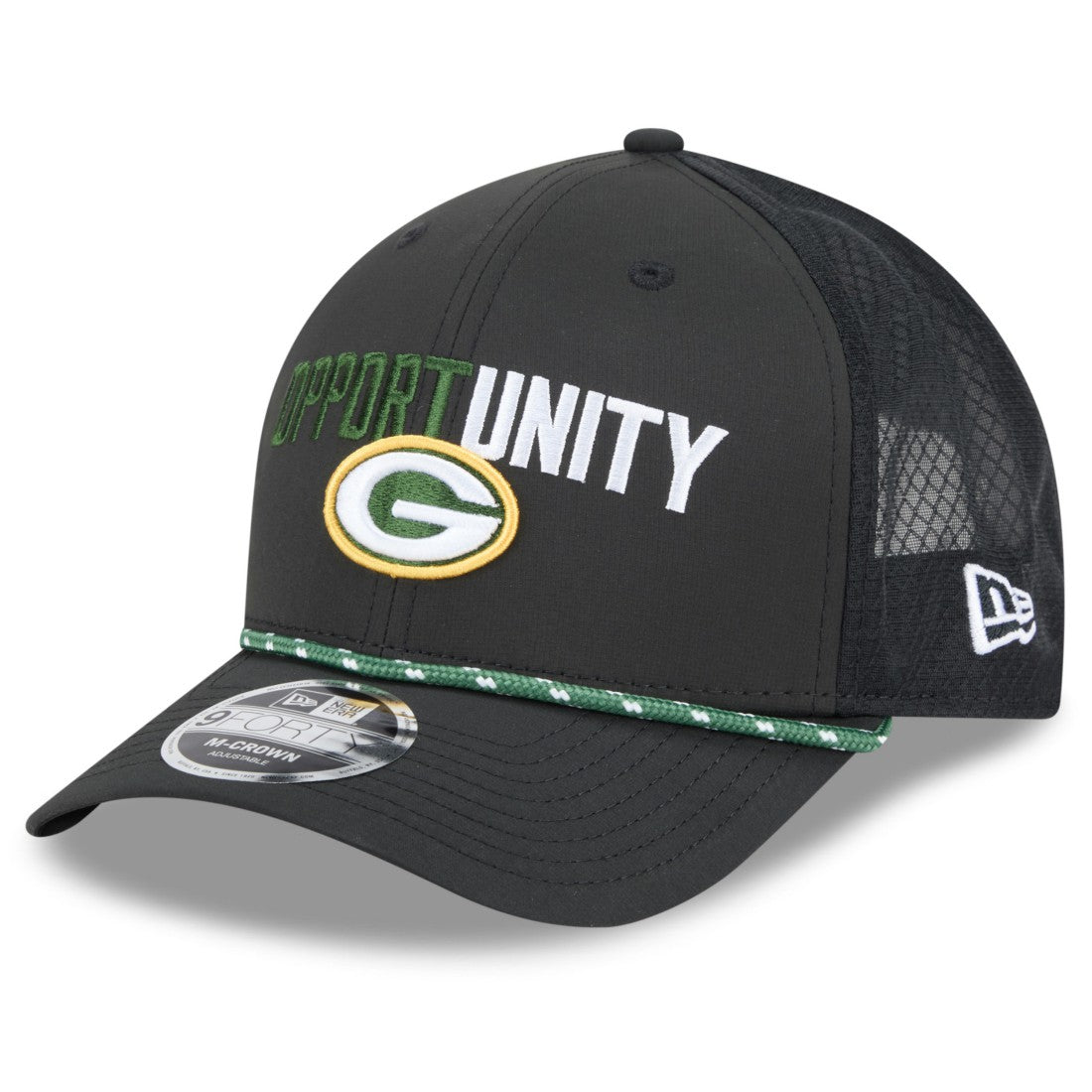 Green Bay Packers New Era 2025 Inspire Change 9FORTY M-Crown Adjustable Hat Black | NFL
