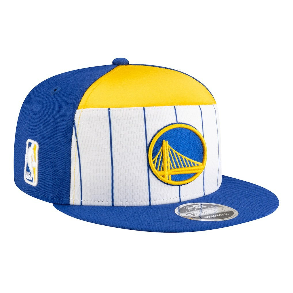 Golden State Warriors Youth 2025 NBA Tip Off Split Panel 9FIFTY Snapback Hat White/Royal - NBA