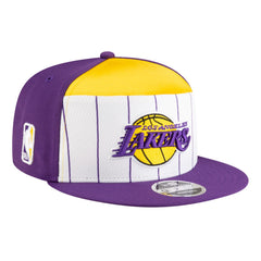 Los Angeles Lakers Youth 2025 NBA Tip Off Split Panel 9FIFTY Snapback Hat White/Purple - NBA