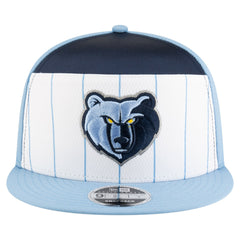 Memphis Grizzlies Youth 2025 NBA Tip Off Split Panel 9FIFTY Snapback Hat White/Light Blue - NBA