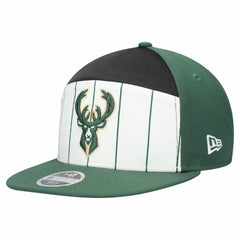 Milwaukee Bucks Youth 2025 NBA Tip Off Split Panel 9FIFTY Snapback Hat White/Hunter Green - NBA