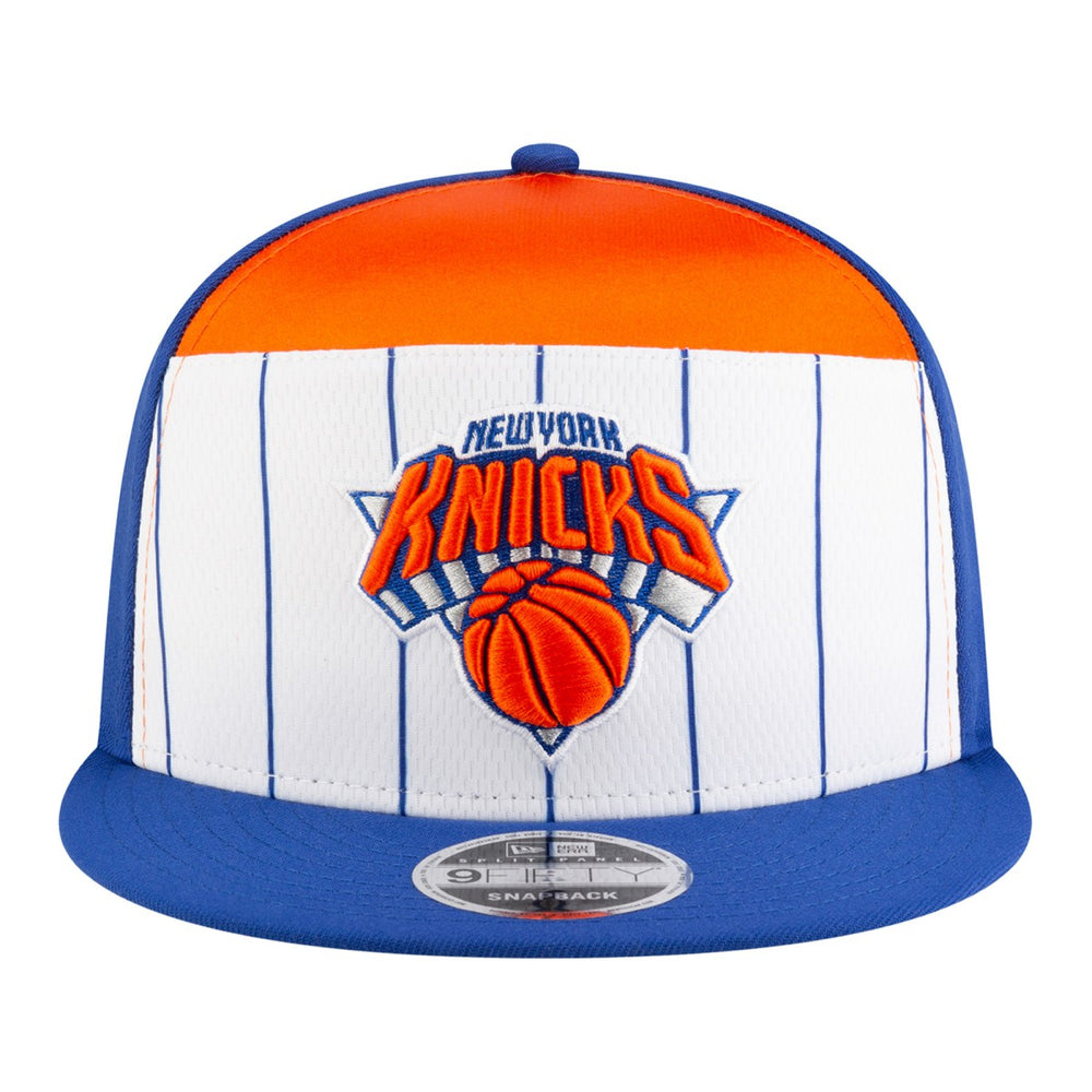 New York Knicks Youth 2025 NBA Tip Off Split Panel 9FIFTY Snapback Hat White/Blue - NBA