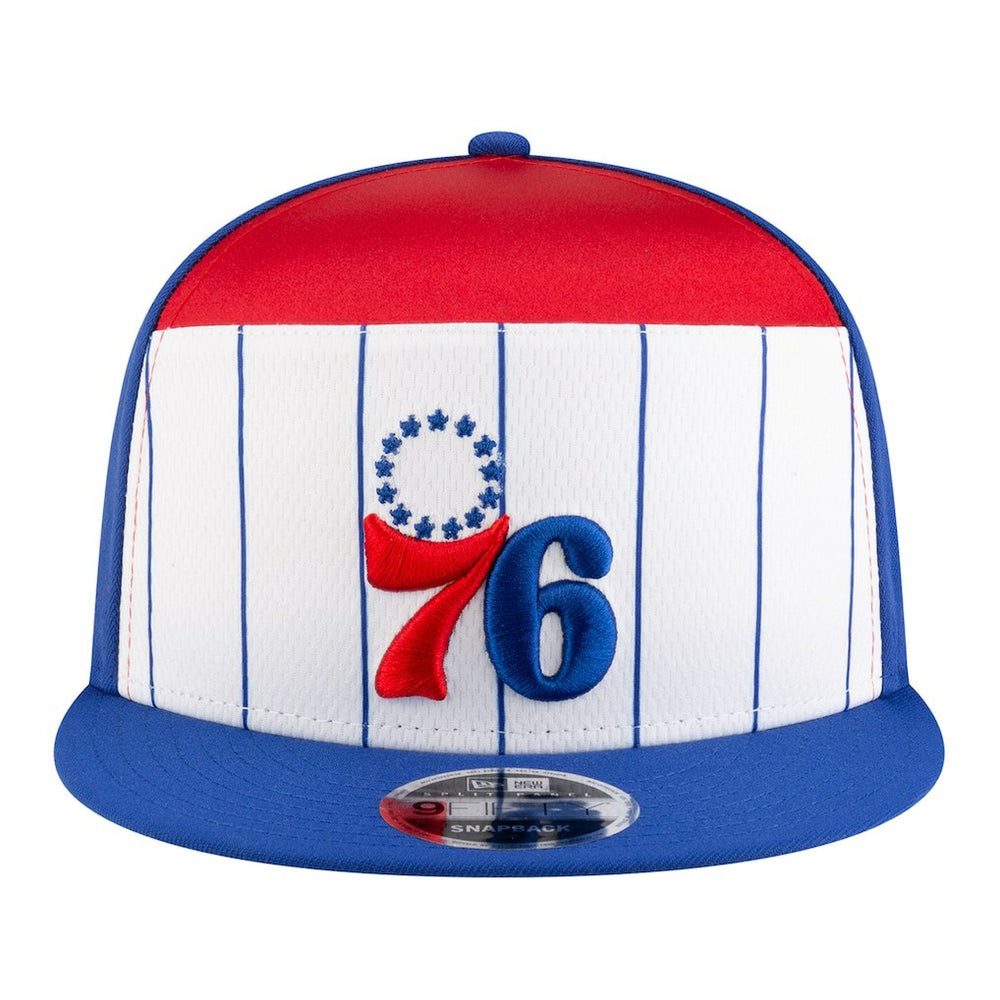 Philadelphia 76ers Youth 2025 NBA Tip Off Split Panel 9FIFTY Snapback Hat White/Blue - NBA