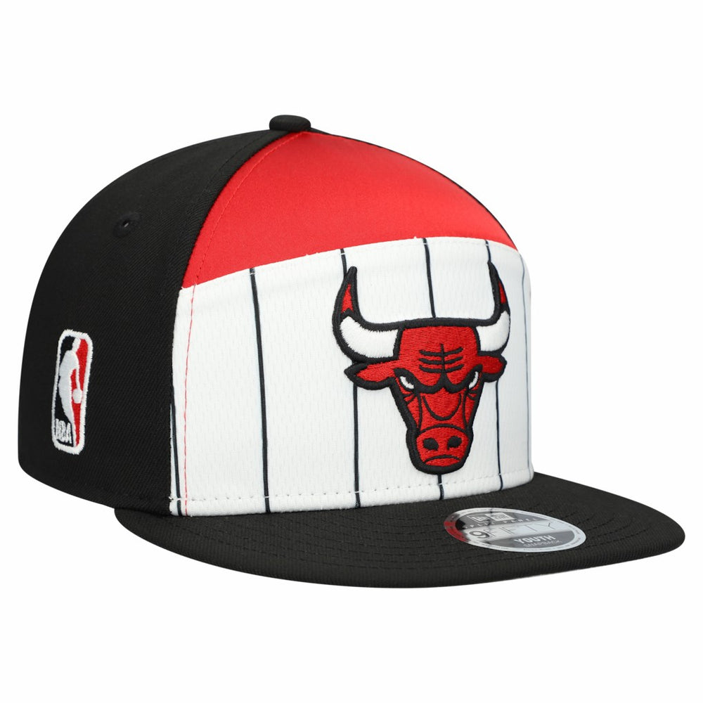 Chicago Bulls Youth 2025 NBA Tip Off Split Panel 9FIFTY Snapback Hat White/Black - NBA