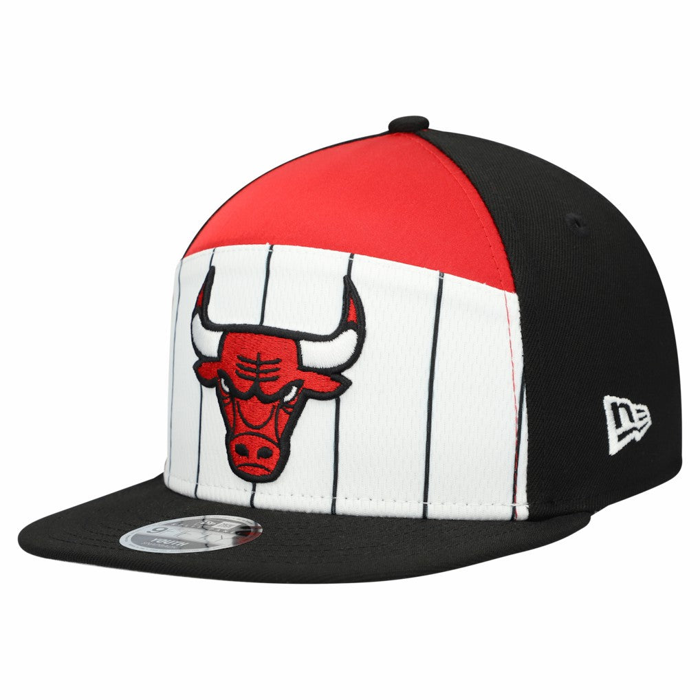 Chicago Bulls Youth 2025 NBA Tip Off Split Panel 9FIFTY Snapback Hat White/Black - NBA