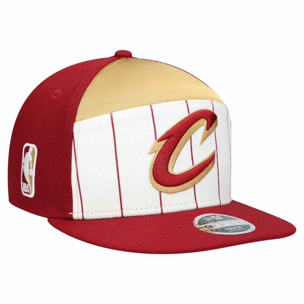 Cleveland Cavaliers Youth 2025 NBA Tip Off Split Panel 9FIFTY Snapback Hat White/Wine - NBA