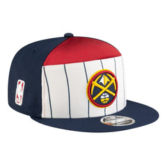 Denver Nuggets Youth 2025 NBA Tip Off Split Panel 9FIFTY Snapback Hat White/Navy - NBA