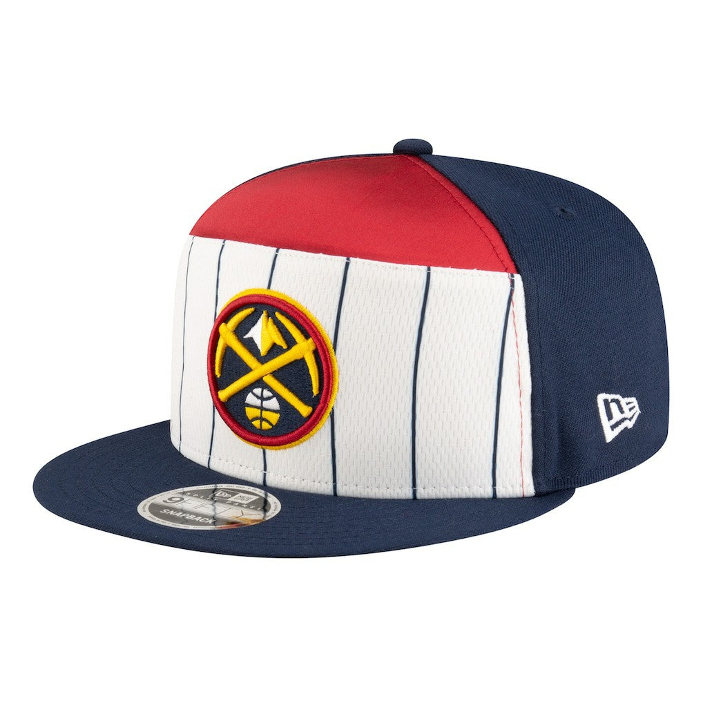 Denver Nuggets Youth 2025 NBA Tip Off Split Panel 9FIFTY Snapback Hat White/Navy - NBA