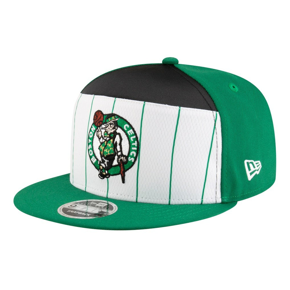 Boston Celtics Youth 2025 NBA Tip Off Split Panel 9FIFTY Snapback Hat White/Kelly Green - NBA