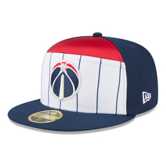Washington Wizards 2025 NBA Tip Off Split Panel 59FIFTY Fitted Hat White/Navy - NBA