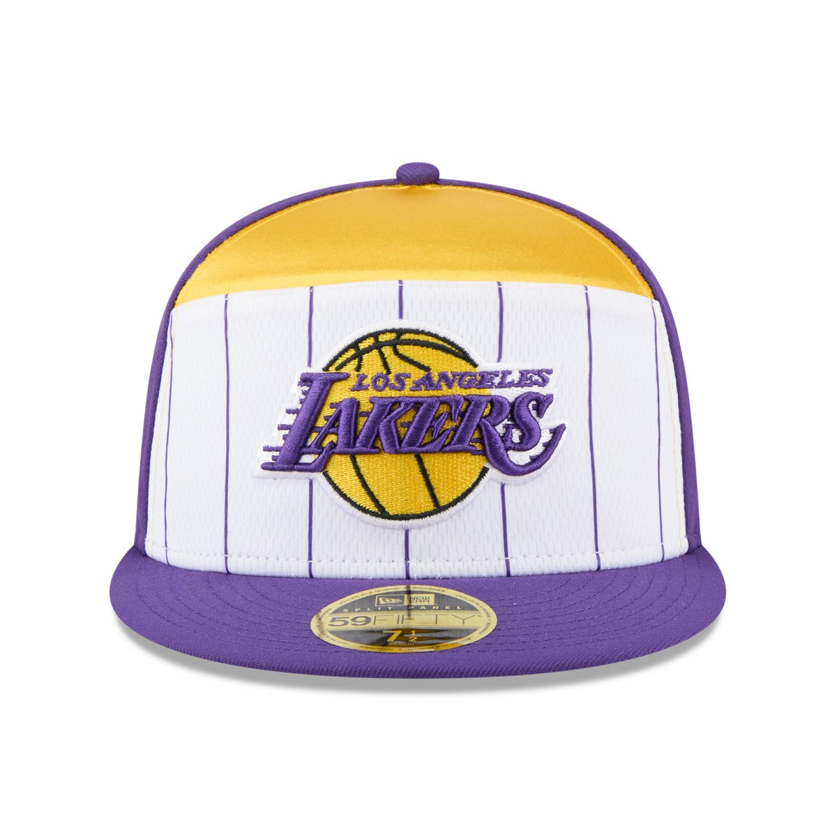 Los Angeles Lakers 2025 NBA Tip Off Split Panel 59FIFTY Fitted Hat White/Purple - NBA