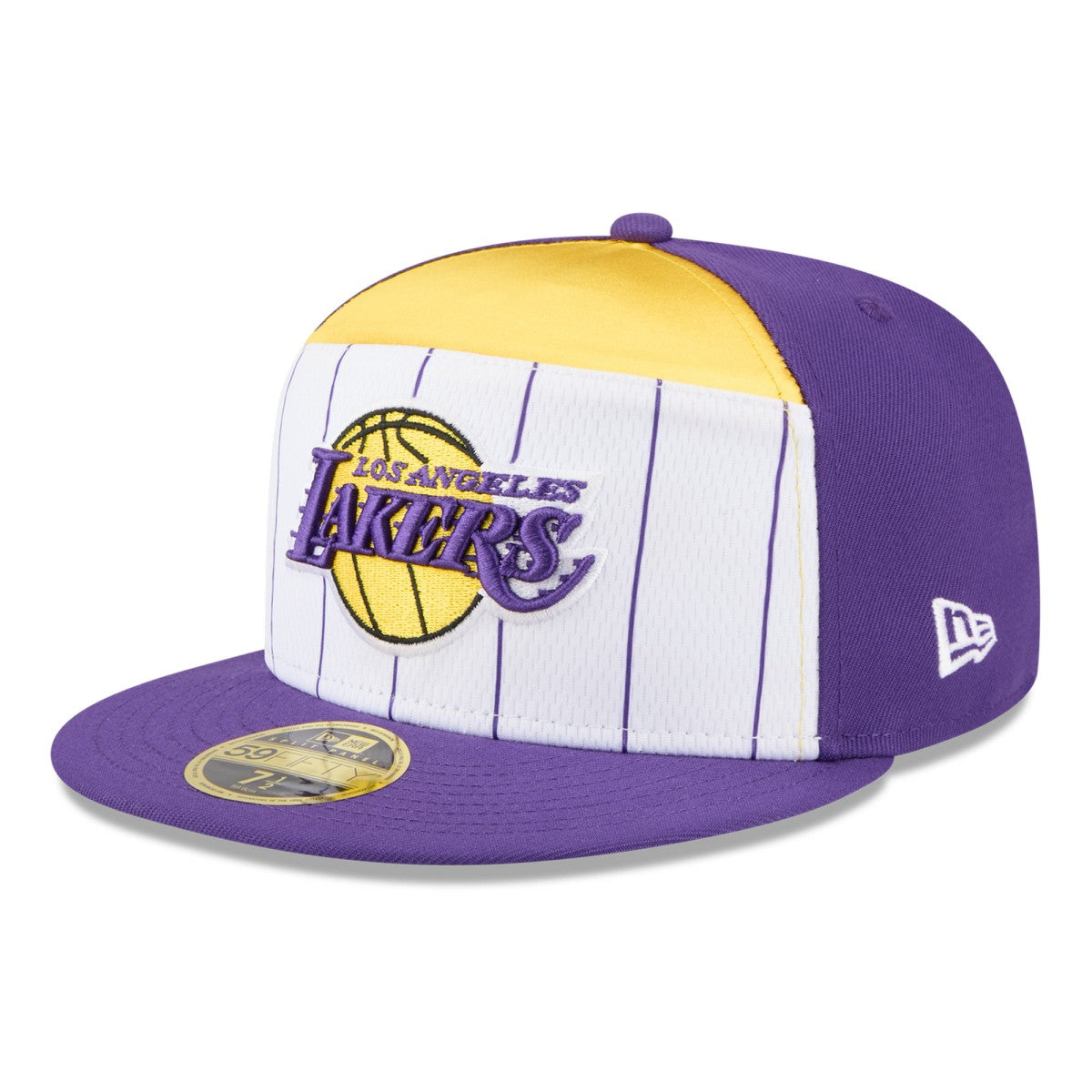 Los Angeles Lakers 2025 NBA Tip Off Split Panel 59FIFTY Fitted Hat White/Purple - NBA