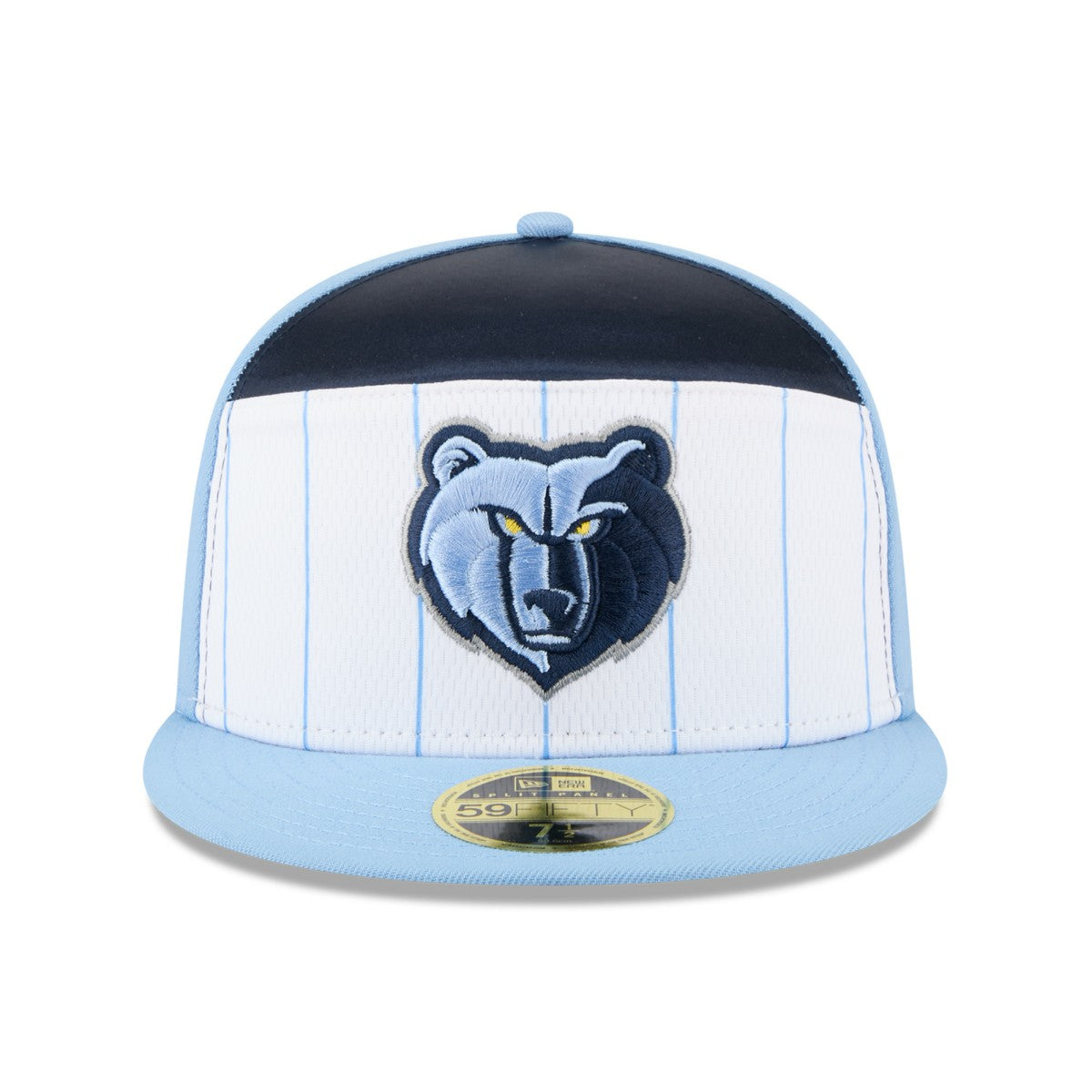 Memphis Grizzlies 2025 NBA Tip Off Split Panel 59FIFTY Fitted Hat White/Light Blue - NBA