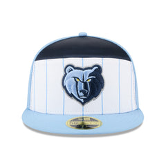 Memphis Grizzlies 2025 NBA Tip Off Split Panel 59FIFTY Fitted Hat White/Light Blue - NBA