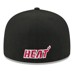 Miami Heat 2025 NBA Tip Off Split Panel 59FIFTY Fitted Hat White/Black - NBA