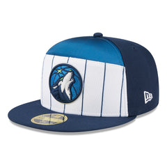 Minnesota Timberwolves 2025 NBA Tip Off Split Panel 59FIFTY Fitted Hat White/Navy - NBA