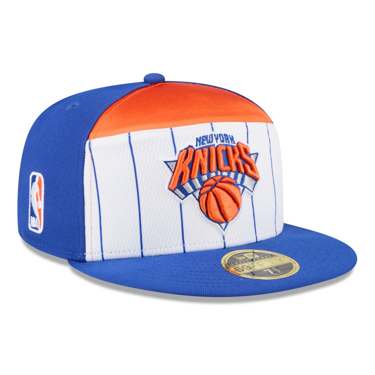 New York Knicks 2025 NBA Tip Off Split Panel 59FIFTY Fitted Hat White/Blue - NBA