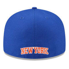 New York Knicks 2025 NBA Tip Off Split Panel 59FIFTY Fitted Hat White/Blue - NBA