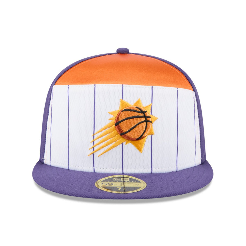 Phoenix Suns 2025 NBA Tip Off Split Panel 59FIFTY Fitted Hat White/Purple - NBA