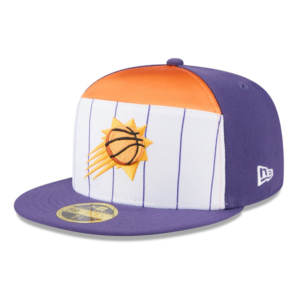 Phoenix Suns 2025 NBA Tip Off Split Panel 59FIFTY Fitted Hat White/Purple - NBA