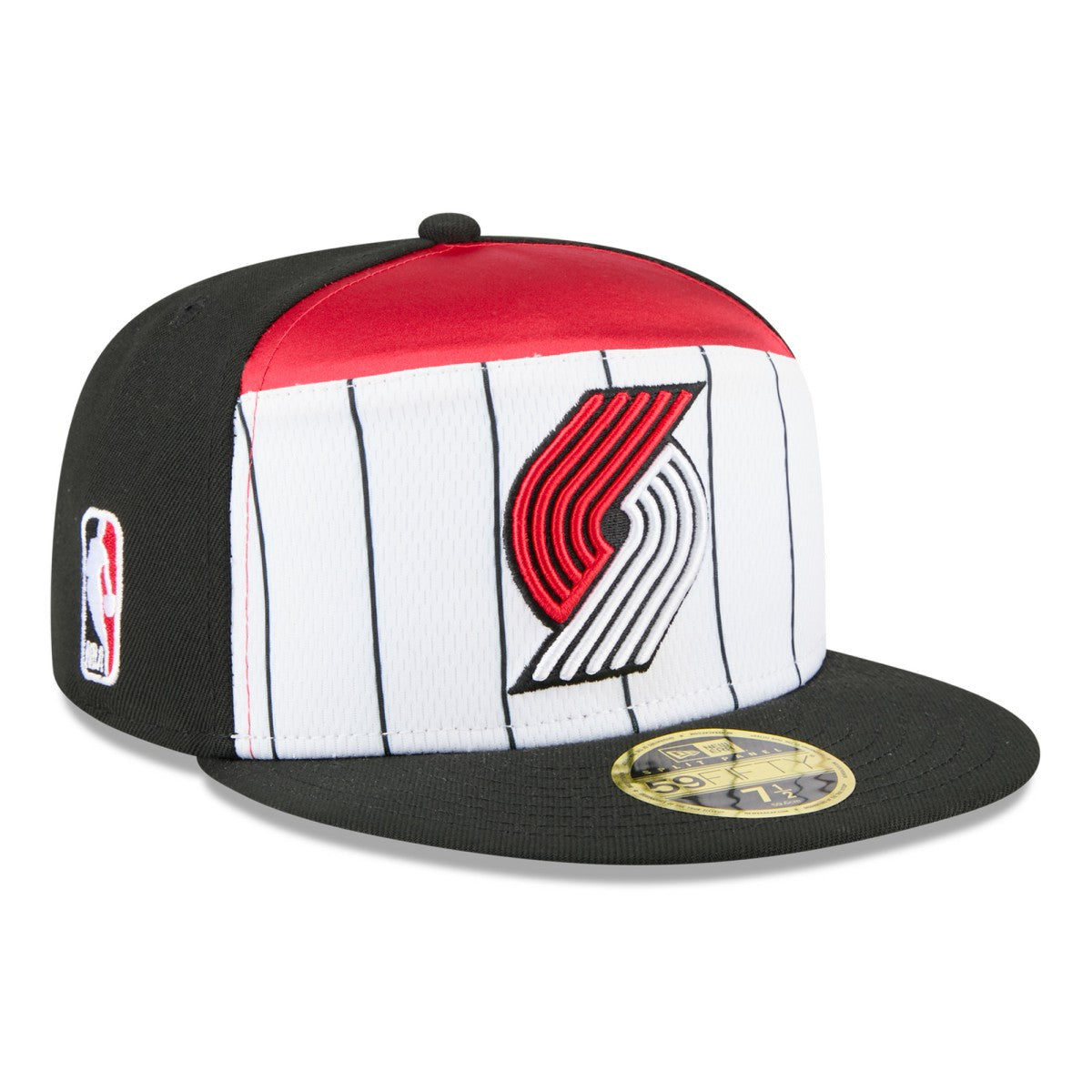Portland Trail Blazers 2025 NBA Tip Off Split Panel 59FIFTY Fitted Hat White/Black - NBA