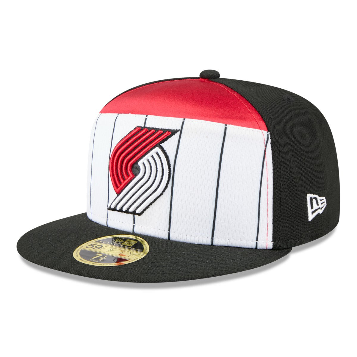 Portland Trail Blazers 2025 NBA Tip Off Split Panel 59FIFTY Fitted Hat White/Black - NBA