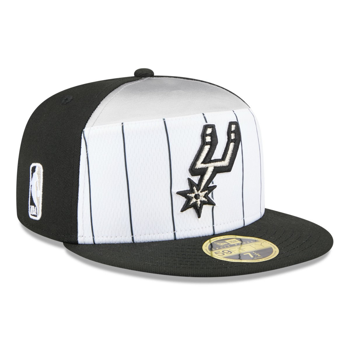 San Antonio Spurs 2025 NBA Tip Off Split Panel 59FIFTY Fitted Hat White/Black - NBA