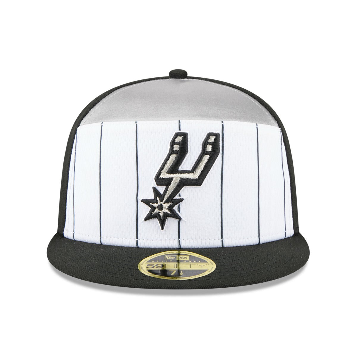 San Antonio Spurs 2025 NBA Tip Off Split Panel 59FIFTY Fitted Hat White/Black - NBA