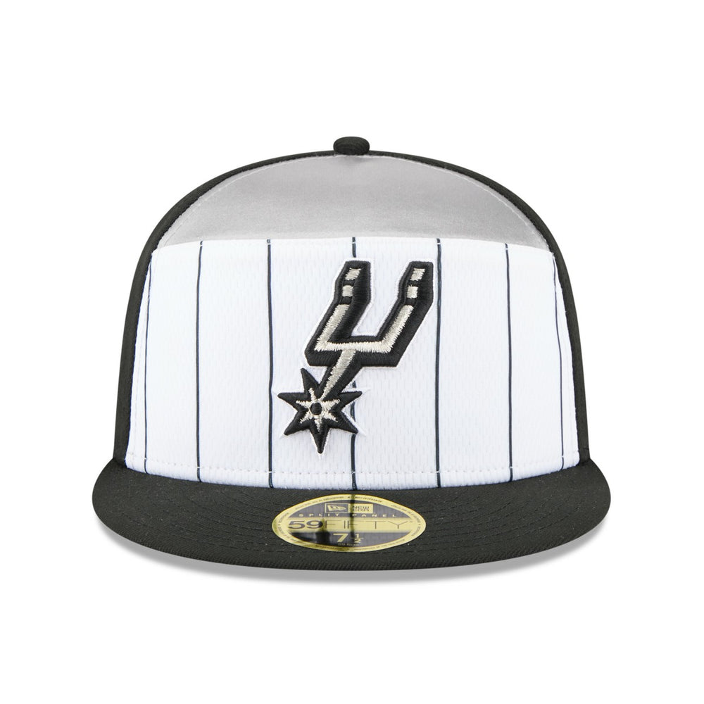 San Antonio Spurs 2025 NBA Tip Off Split Panel 59FIFTY Fitted Hat White/Black - NBA
