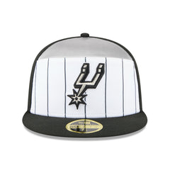San Antonio Spurs 2025 NBA Tip Off Split Panel 59FIFTY Fitted Hat White/Black - NBA