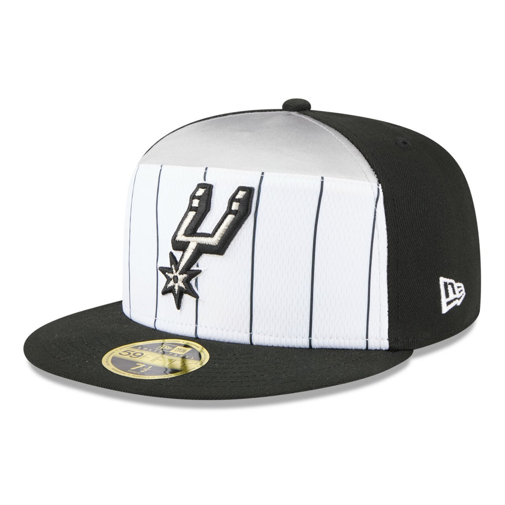 San Antonio Spurs 2025 NBA Tip Off Split Panel 59FIFTY Fitted Hat White/Black - NBA
