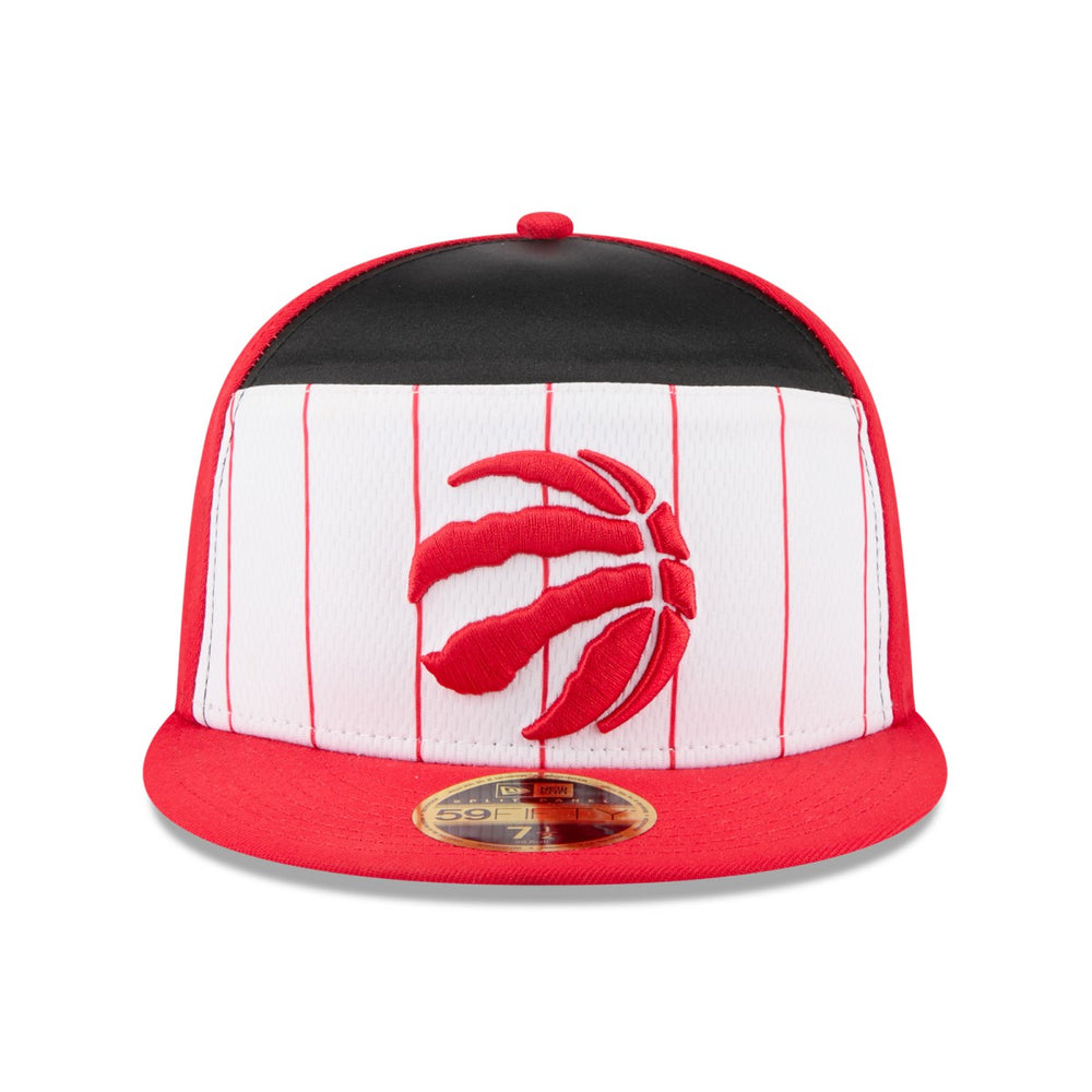 Toronto Raptors 2025 NBA Tip Off Split Panel 59FIFTY Fitted Hat White/Red - NBA