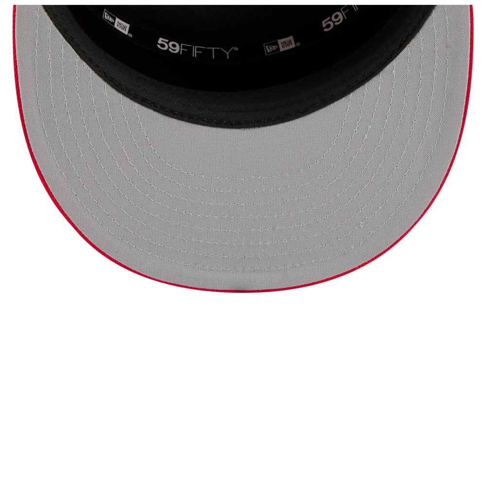 Toronto Raptors 2025 NBA Tip Off Split Panel 59FIFTY Fitted Hat White/Red - NBA