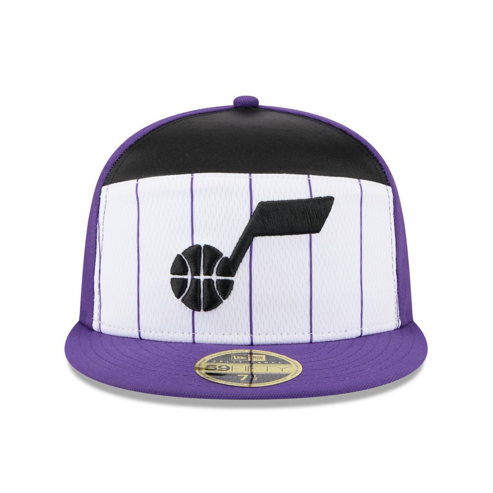 Utah Jazz 2025 NBA Tip Off Split Panel 59FIFTY Fitted Hat White/Purple - NBA