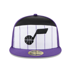 Utah Jazz 2025 NBA Tip Off Split Panel 59FIFTY Fitted Hat White/Purple - NBA